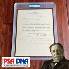 WILLIAM H. TAFT Autograph GOV of PHILIPPINE ISLANDS Letter Signed 1903 * PSA/DNA picture