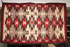 ATQ Navajo Rug LARGE Crystal Native American 76”x47” Eye Dazzler Weaving Textile picture