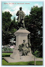 c1905 Statue Sir John Macdonald Ottawa Ontario Canada Unposted Antique Postcard picture