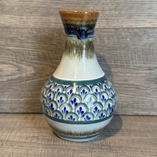 Vintage Erandi Mexico TA Pottery 6” Bottle Vase Signed Marked Piece    (x) picture