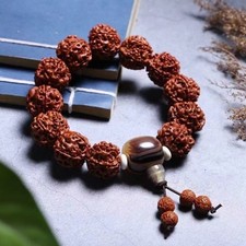 20mm*12 Natural Vajra Bodhi Prayer Beads Men Woman Buddha Lucky Bracelet Amulet picture