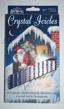 Merck Familys Old World Crystal Icicles Glass Christmas Ornaments Lot of 12 picture