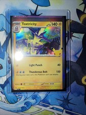 Pokemon Meowth & Toxtricity Holo Miscut Error Cards 30th Anniversary Lot of 2 picture