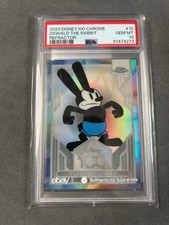2023 Topps Chrome Disney 100 Oswald the Rabbit Refractor #10 PSA 10 picture