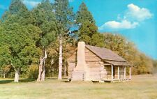 Vintage Chrome Postcard War Log Cabin Shiloh National Military Park TN picture