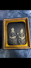Antique 1/6th Plate Daguerreotype of Two Sisters One Smiling  picture