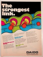 DAIDO D.I.D. Motorcycle Chain Magazine Ad Vintage Pop Art Colorful 1960s 1970s picture
