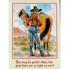 6-Pack VTG Leanin' Tree Birthday Cards +✉ THEM THAR BUNS Mike Scovel 2001 Funny picture