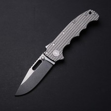Demko Knives AD20 Full Width FG1 - Textured Ti / Clip Point 3V Blade picture