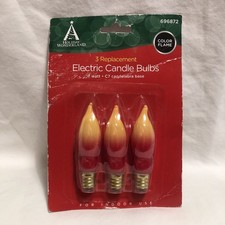 **FREE Shipping VINTAGE Holiday Wonderland Electric FLAME candle Bulbs UNOPENED picture