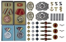 East German Army Insignia Lot NVA DDR Military Medals Awards Pins Buttons Clips picture