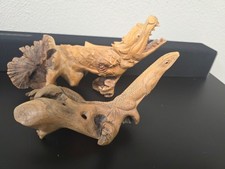 Vintage Hand Carved Wood Sculptures Set - 12