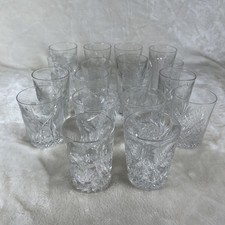 VTG Set of 18 Vintage American Brilliant ABP Cut Crystal Old Fashioned Glasses picture