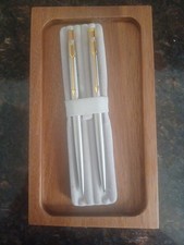 Vintage 1991 Parker Classic Imperial Pen & Pencil Set 22K Gold Electroplate picture
