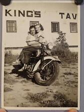c1950 Motorcycle in front of (possible Freddy) King's Tavern Minneapolis B9S3 picture