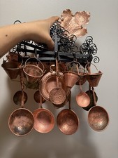 Chilean Vintage Miniature Copper and Brass Kitchen Wall Decor 33 Piece Set picture