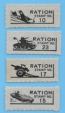 USA WW2 War Rations Plane Air Craft Carrier Tank Ration stamp set lot WW2 Era picture