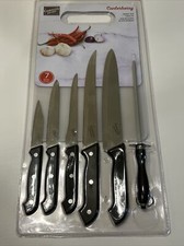 Gibson Home Seven (7) Piece Knife Set with Cutting Board & Sharpening Steel-New picture