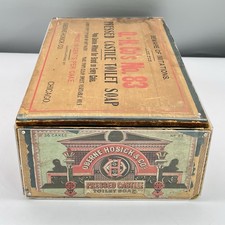 Rare OBERNE-HOSICK Chicago CASTILE SOAP Wood Crate Box STORE DISPLAY Labels LID picture