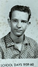 1959-60 School Days Portrait Boy Serious Expression Classic Style picture