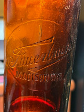 Antique Pre-Prohibition, Fauerbach - Empty Amber Beer Bottle, Madison, WIS picture