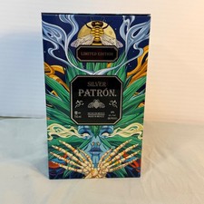 Silver Patron Tequila Limited Edition Mexican Heritage Tin Senkoe Art Empty picture
