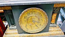 Antique Seth Thomas  Adamantine Mantle Clock, celluloid, 1880's-1900's picture
