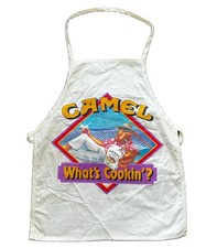 Vtg 90s Joe Camel Cigarettes Cookout Apron Kitchen Diner What's Cookin? picture