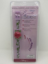 Disney Store Beauty and the Beast Enchanted Rose Flip Open Watch Sealed picture
