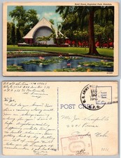 Band Stand Kapiolani Park Honolulu Hawaii Curt Teich Postcard picture