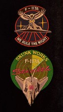 Two x F-117 USAF Patches Skunkworks Desert Storm Iraq War Stealth Radar picture