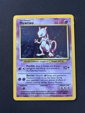 Pokemon Mewtwo 10/102 Base Set Holo Rare LP WOTC Vintage TCG Card picture