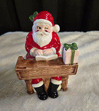 Vintage Rare Napco Santa Playing Piano Figurine  picture