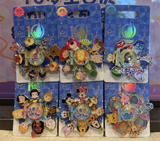 Disney pin authentic 2026 spinner 6 pins shanghai disneyland 10th anniversary picture