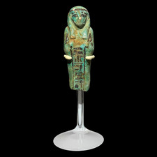 Ancient Egyptian Faience Shabti of Nesankhefmaat picture