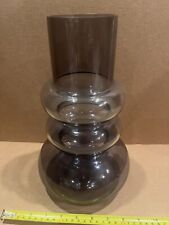 Vintage RARE Unique Smoked Grey Bubble Vase From Italy picture