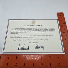 Happy 100th Birthday Donald Trump Card Melania From White House picture
