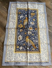 NEW Vtg Pat Albeck Irish Linen Standen Birds Nat. Trust Tea Towel 29.5