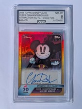 2025 Topps Disneyland 70th Mickey Mouse Gold Foil Auto AA-CD 46/50 picture