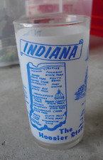 Vintage 1970s Peanut Butter Glass State of Indiana Hoosier State picture