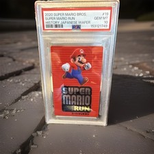 2020 Super Mario Bros Super Mario Run History Japanese Wafer Card #19 picture