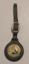 James M Cox for President Real Photo Watch Fob Button Leather Rare Political picture