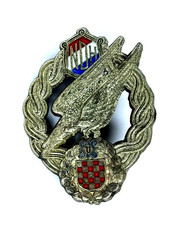 Original WWII NDH Croatia Parachutist Badge Jump Wings Airborne 1941-45 picture
