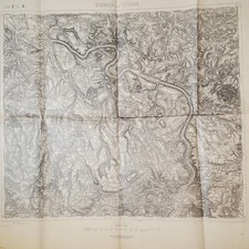 1896 Pre WWI Austro Hungarian KUK Military Map IR38 Bodenbach Tetschen Stamped picture