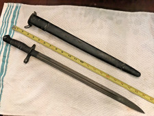 1917 dated WWI British 1913 pattern or US 1917 Bayonet w/ Original Scabbard picture