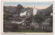 Shenandoah City Colliery PA Postcard - Vintage Coal Mining Industry View 1900s picture