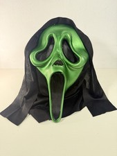 VTG Scream 2 Metallic Green GHOSTFACE Mask Easter Unlimited Fun World Squinty MK picture