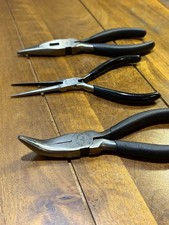 Vintage Craftsman Bent Thin Needle Nose Pliers 3pc Set Excellent Condition picture
