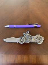 Vintage Motorcycle Folding Pocket Knife Unbranded Stainless Steel China  picture