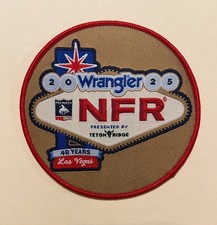 NFR 2025 Wrangler National Finals Rodeo 40 Years Las Vegas woven Patch bull ride picture